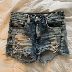 AE high waisted jean shorts